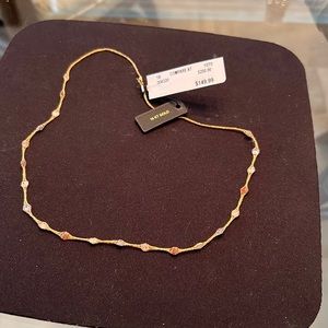 14k gold necklace with stones